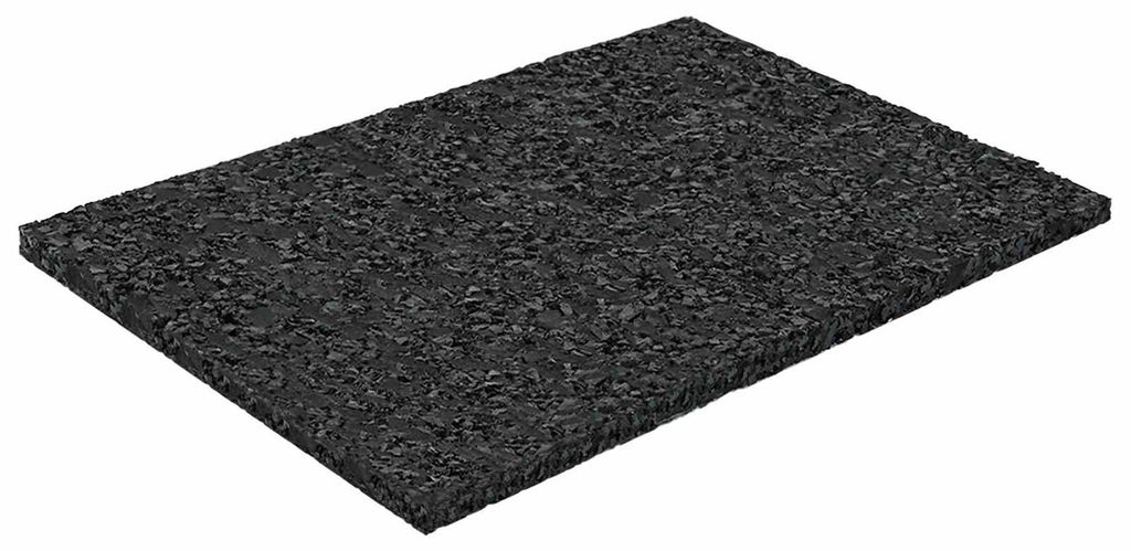 Gummigranulat-Patiopad Schwarz 6 x 9 x 0,3 cm Gummi