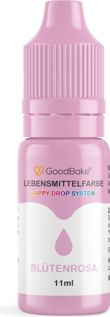 GoodBake Lebensmittelfarbe Pastell Blütenrosa, vegan, zuckerfrei, glutenfrei