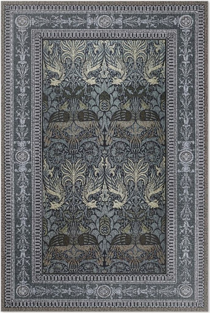 Designer-Vinylteppich mit Indoor-Grafiken und gotischen Ornamenten 80x120 cm