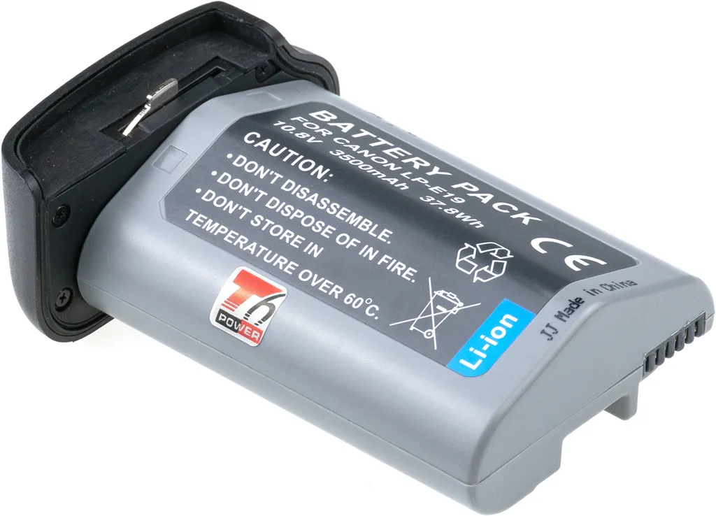 Batteria T6 Power per Canon EOS 1D X Mark II, Li-Ion, 10,8 V, 3500 mAh (37,8 Wh), nero