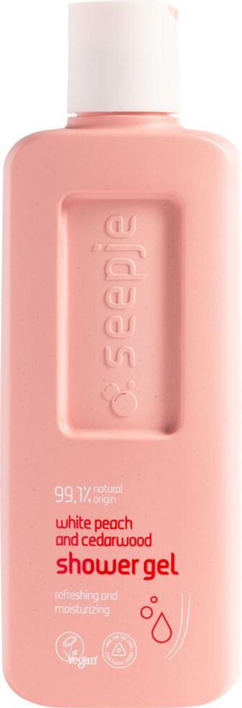Seife - Duschgel - Natürlicher Duft - Weißer Pfirsich und Zedernholz - 300 ml - 1 Stück
