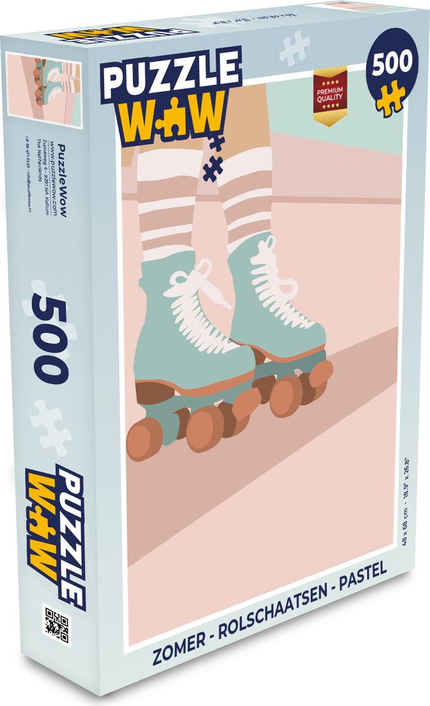 MuchoWow Puzzle 500 Teile Sommer - Rollerblades - Pastell - Denken - Spiel - Toy