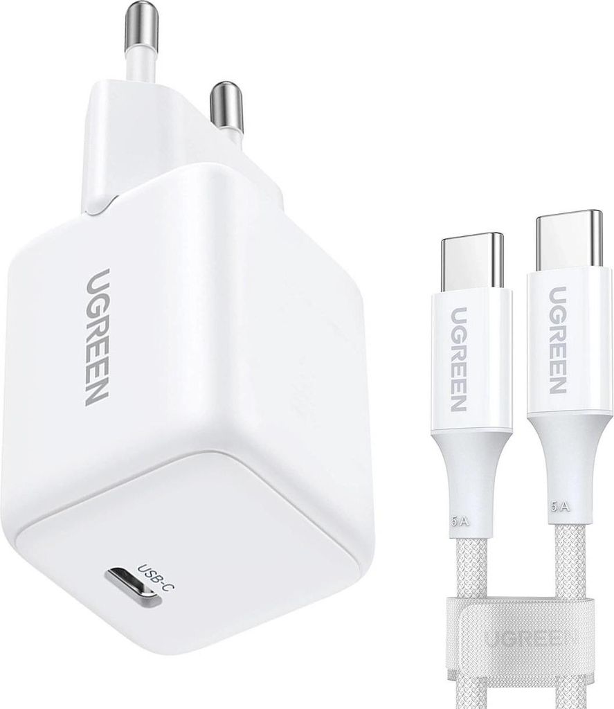 Netzteil Ugreen X513 30 W Gan 1X Usb-C + Usb-C-Kabel 1 M – Produktbild 