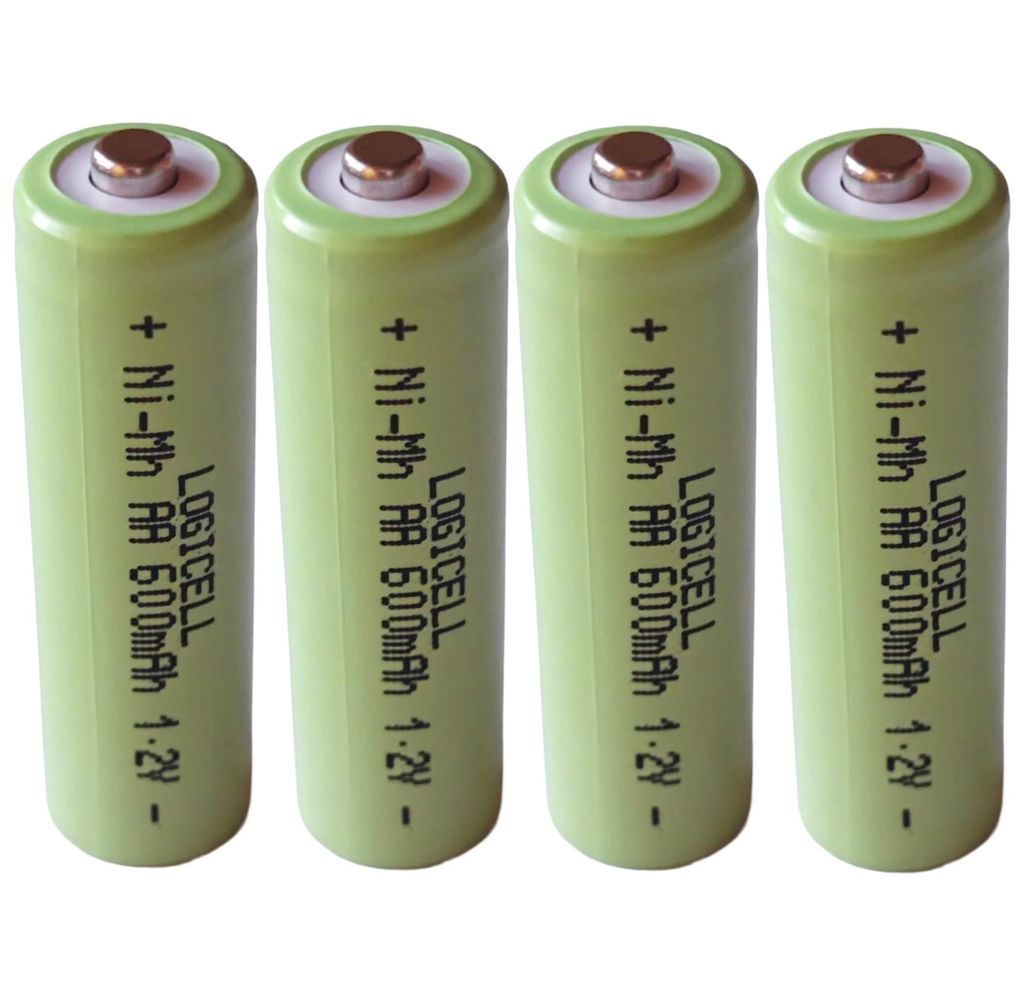4 stück LogiCell NI-MH-Akku Batterie Mignon AA 600mAh 1,2V Produktbild 