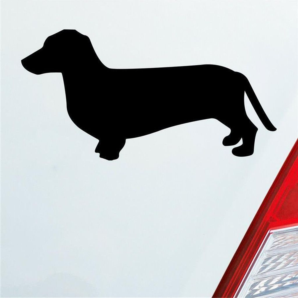 Auto Aufkleber Dackel Dog Hund Tiefergelegt 10x5 cm Schwarz Produktbild 