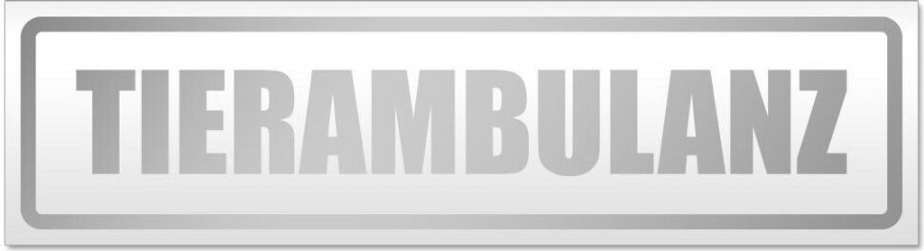 Kiwistar Tierambulanz Magnetschild Schild magnetisch - 45cm Silber - Magnetfolie für Auto PKW Kfz