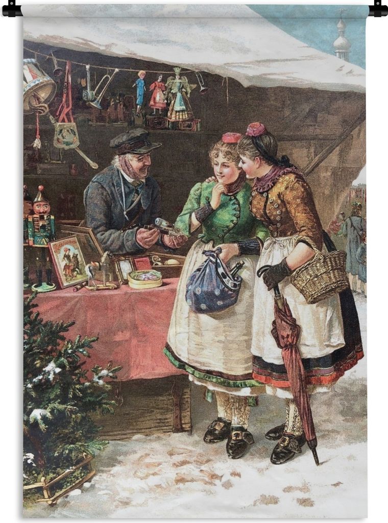 MuchoWow® Wandteppich Wandbehang Weihnachten - Porträt Produktbild 