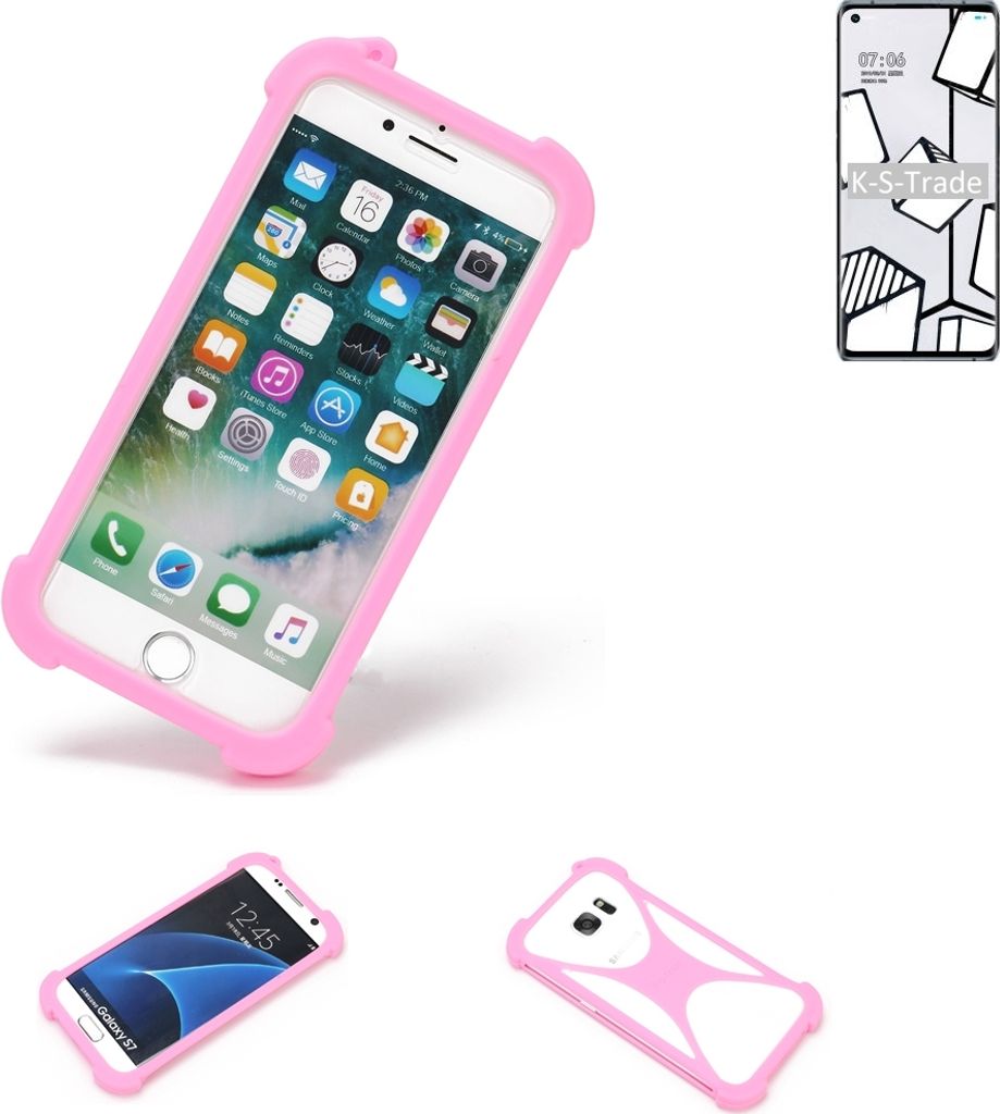 K-S-Trade Handy Hülle kompatibel mit Oppo A55 Schutz Hülle Bumper Silikon Schutz Hülle Cover Case Silikoncase Silikonbumper TPU Softcase