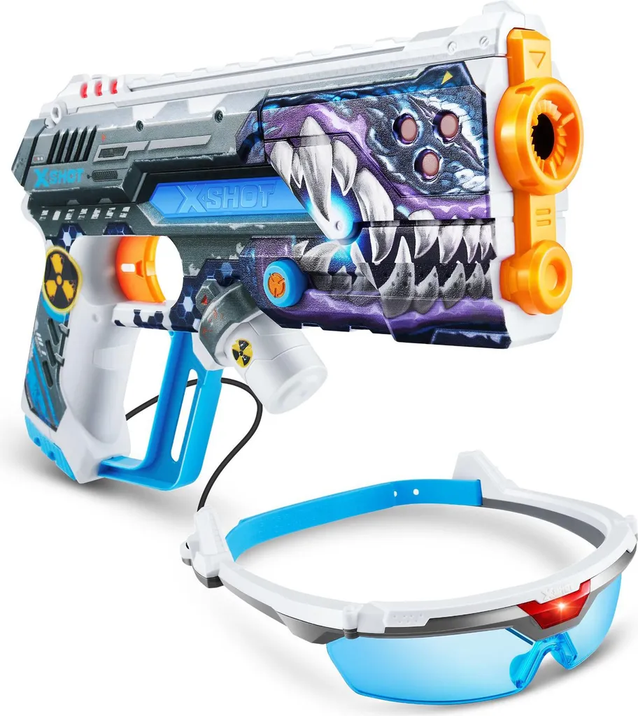 XSHOT Skins Laser 360° ZURU : Pack de 2 Blasters avec Casques Infrarouges - 3