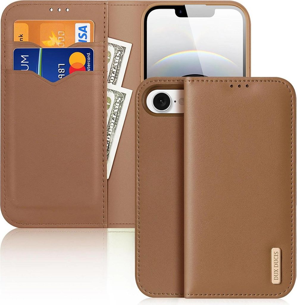 DUX DUCIS iPhone 16e Hülle mit RFID-Blockierung - Braun