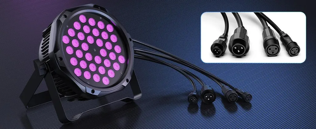 Projecteur de Scène Extérieur 216W LED PAR RGB Idéal pour Mariage