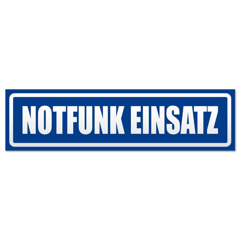 Notfunk Einsatz invertiert Magnetschild Schild magnetisch