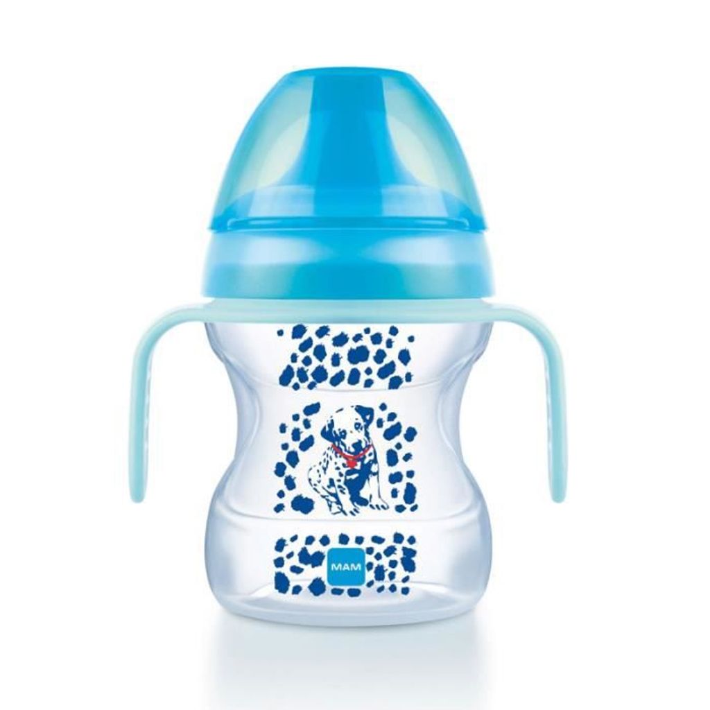 MAM Lernbecher 190 ml - Dekorierter weicher Auslauf mit Griff