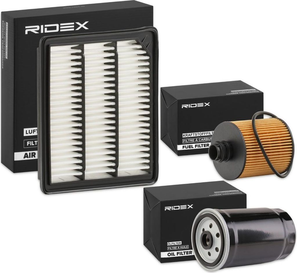 RIDEX Filterset Inspektionspaket Filtersatz für RENAULT MASTER II Kasten (FD) TRAFIC II Bus (JL) für FIAT Freemont (345) für SEAT Altea (5P1)