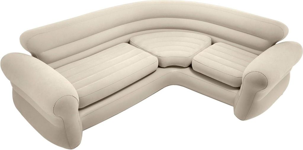 An inflatable corner sofa on a white background.