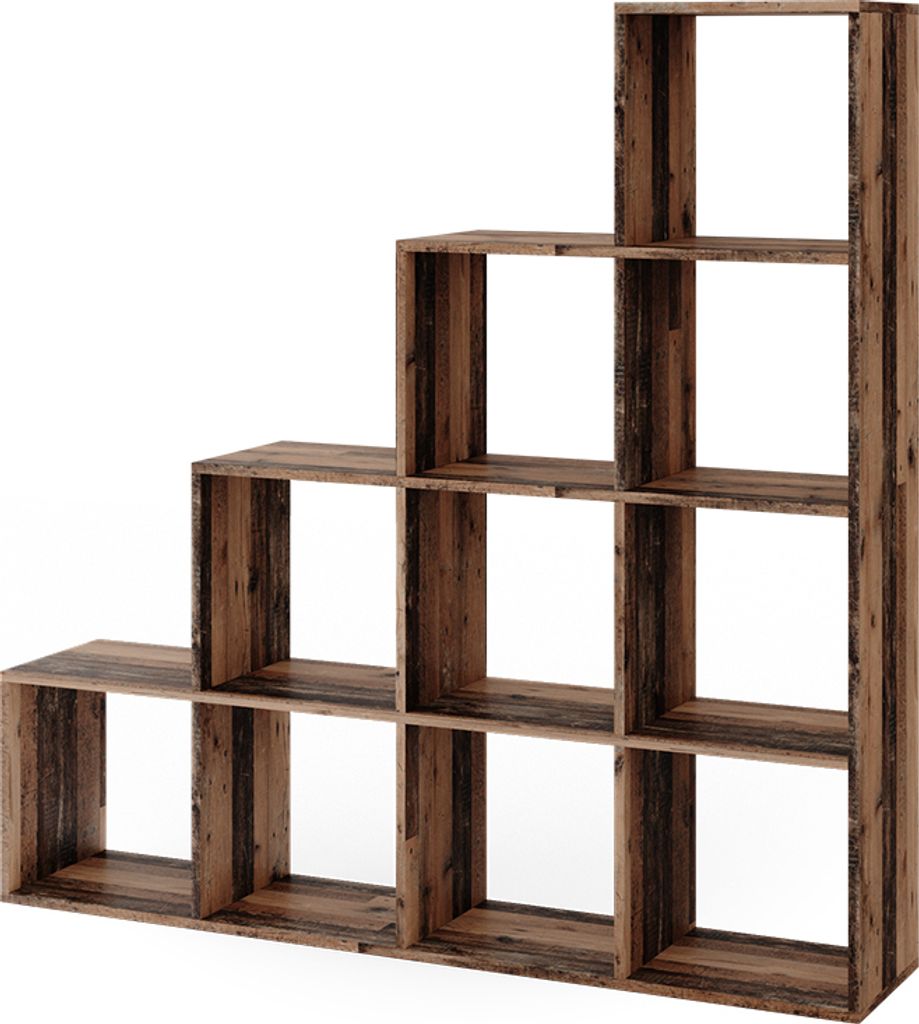 Treppenregal Vicco  Antikholz 142.5 x 140 cm, Model 36549 Produktbild 