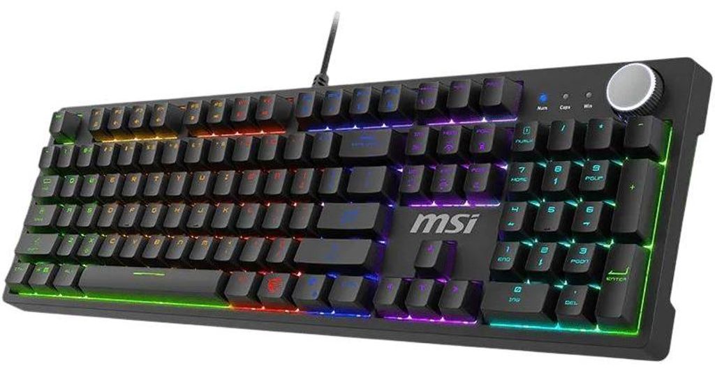 MSI FORGE GK320 Gaming Keyboard LEDs RGB Hot-swap RED Switches QWERTZ schwarz
