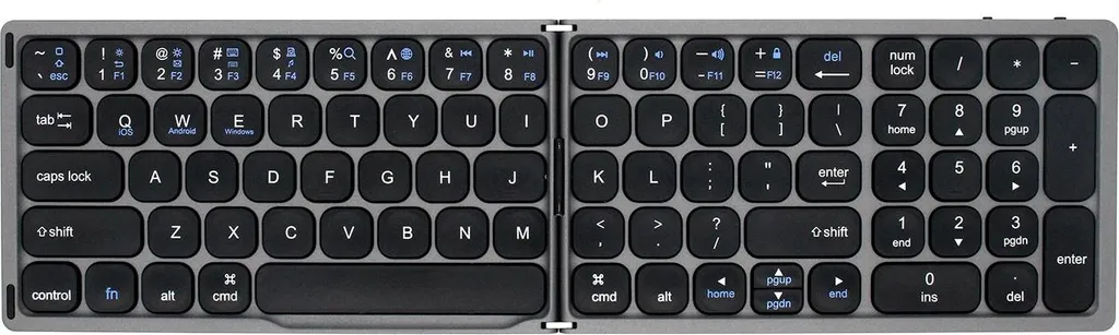 Clavier d'ordinateur pliable sans fil Bluetooth membrane TyperCLAW noir - 2