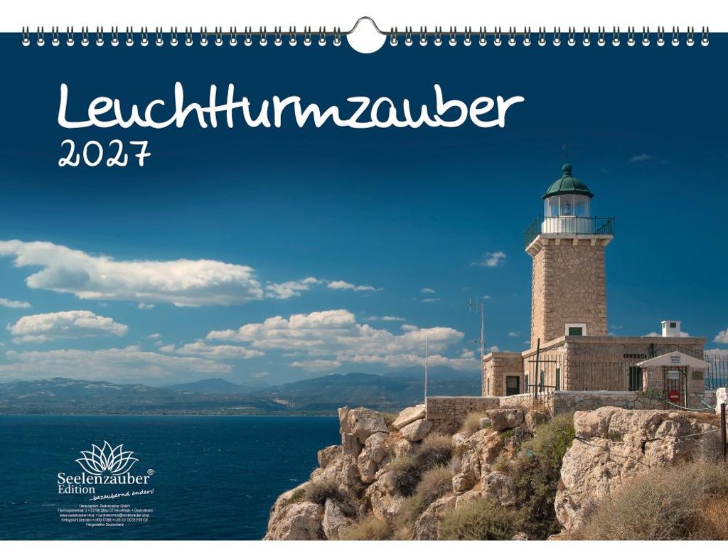 Leuchtturmzauber DIN A3 Kalender Querformat für 2027 Küste Meer Leuchtturm Leuchttürme - Seelenzauber