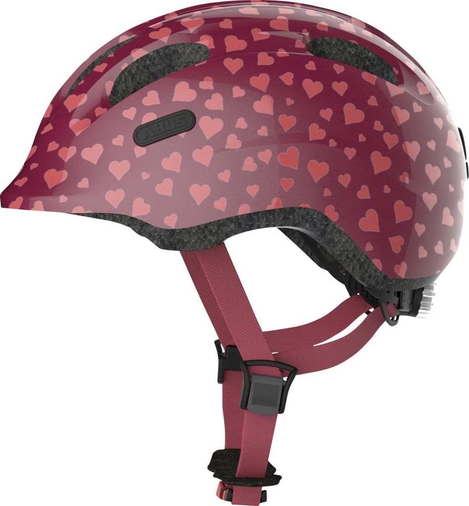 Abus Fahrradhelm Kinder Kids Pro M cherry heart
