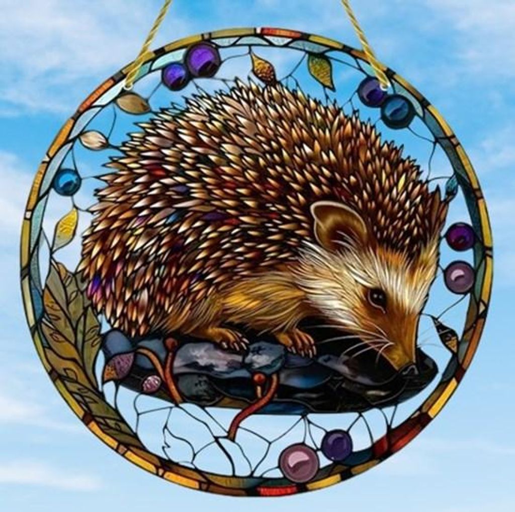 GKA XL Sonnenfänger Igel 20 cm Buntglas Lichtfänger Produktbild 