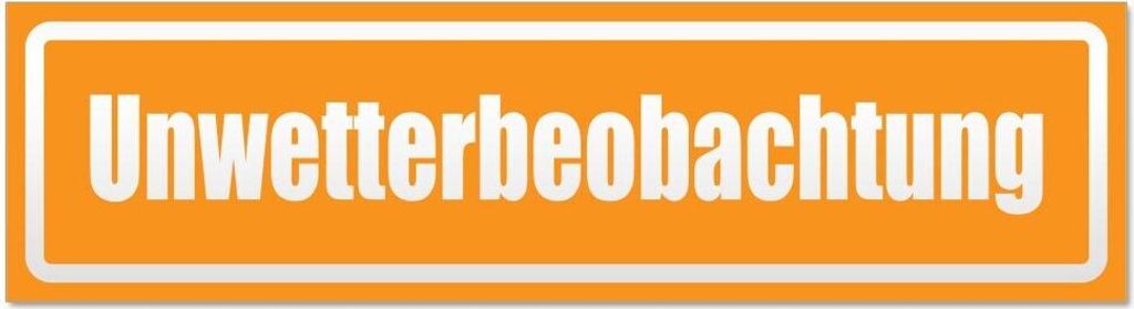 Kiwistar - Autoaufkleber - Orange - 30 x 8 cm - Unwetterbeobachtung invertiert - Hinweis Aufkleber Sticker für Auto, Kfz, Fahrrad, PKW, LKW