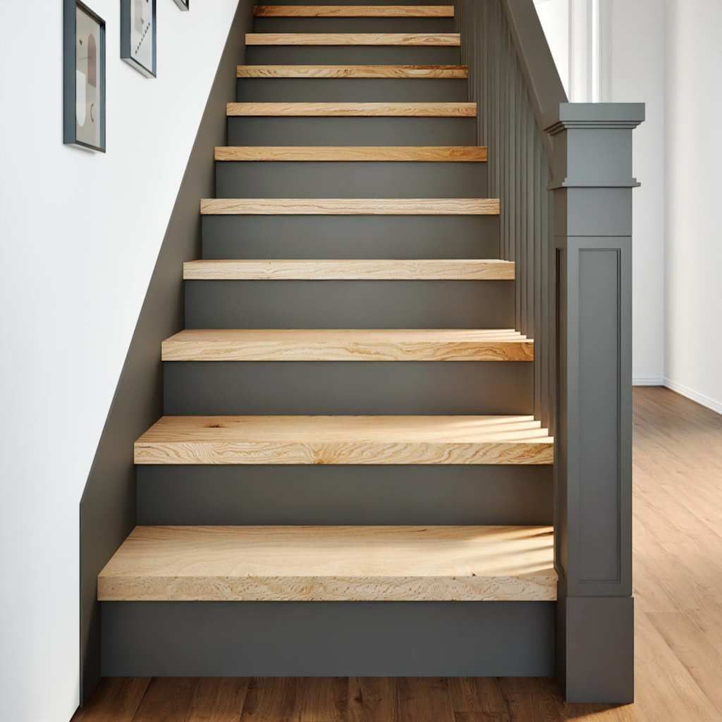 Möbel Treppenstufen 12 Stk. Unbehandelt 80x30x2 cm Massivholz Eiche - Stufenmatten 3282924
