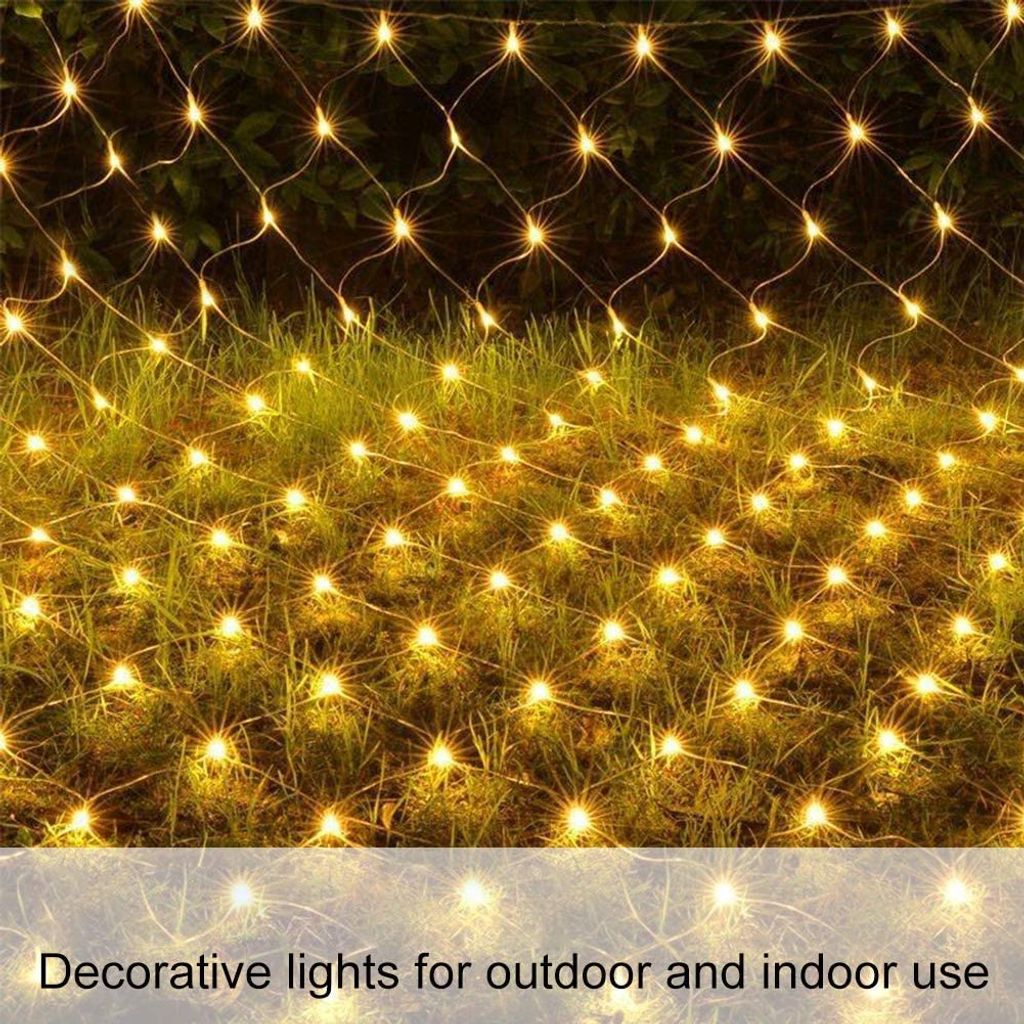 LED Lichternetz Garten Weihnachten Lichterkette Schaufenster Beleuchtung 8 Modi