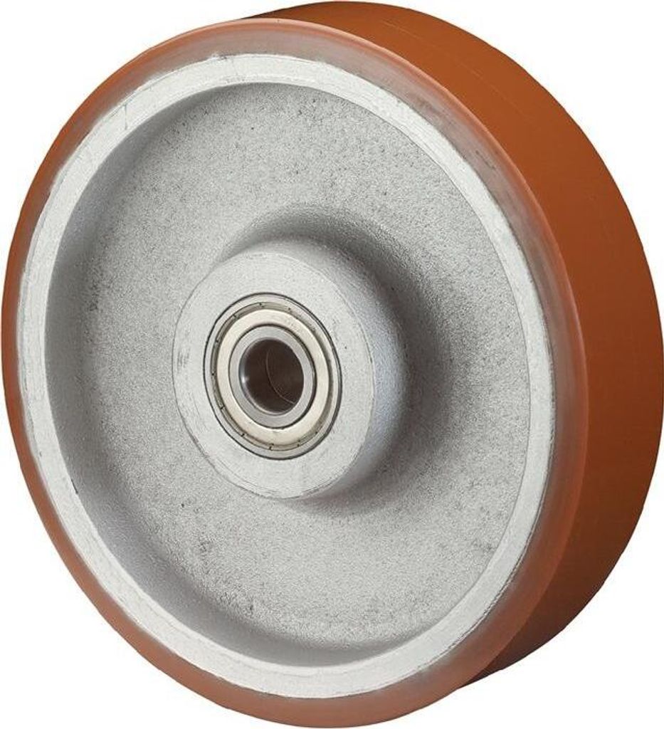 BS Rollen Rad C10.106 Durchmesser 100mm Tragfähigkeit 400kg Naben-Länge 60 mm Rad Aluminium / Guss-PUR 95 Shore A - C10.106