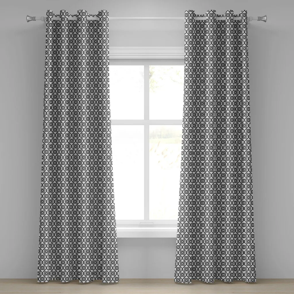 Rideau pour Salon et Chambre Gris Anthracite à Œillets 280x175 cm