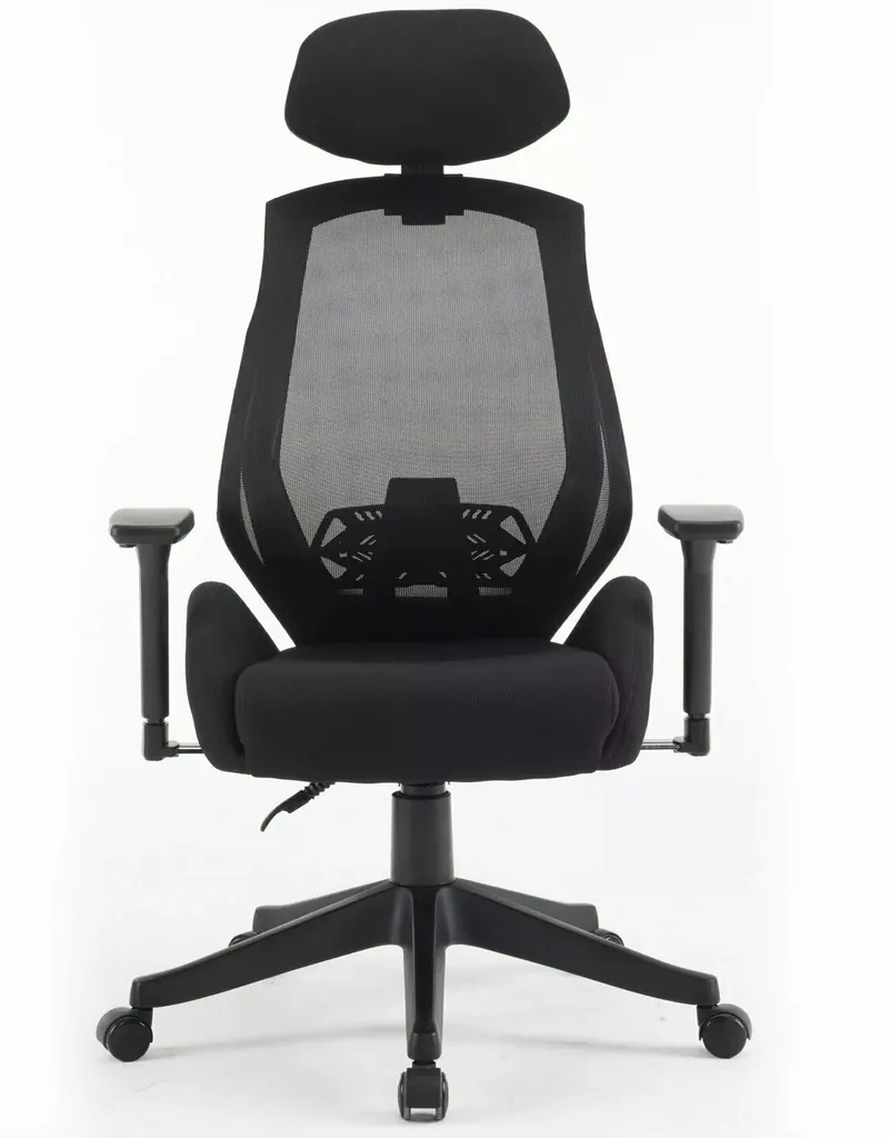 Chaise de bureau GANDY noire idéale pour télétravail et gaming prolongé