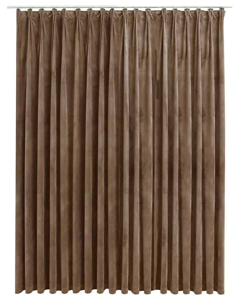 vidaXL Verdunkelungsvorhang mit Haken Samt Beige 290 x 245 Produktbild 