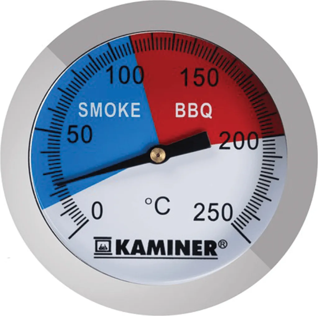 Termometro BBQ Acciaio Inox Analogico 250°C per Affumicatore e Grill