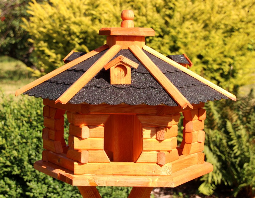 XL Vogelhaus schwarz Typ 5 aus Holz 58x38 cm NEU