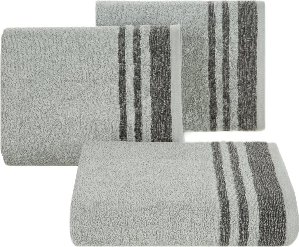 Eurofirany Badetuch MERY 70x140 cm – Grau – 500g/m² Hochwertige Baumwolle – Saugstark