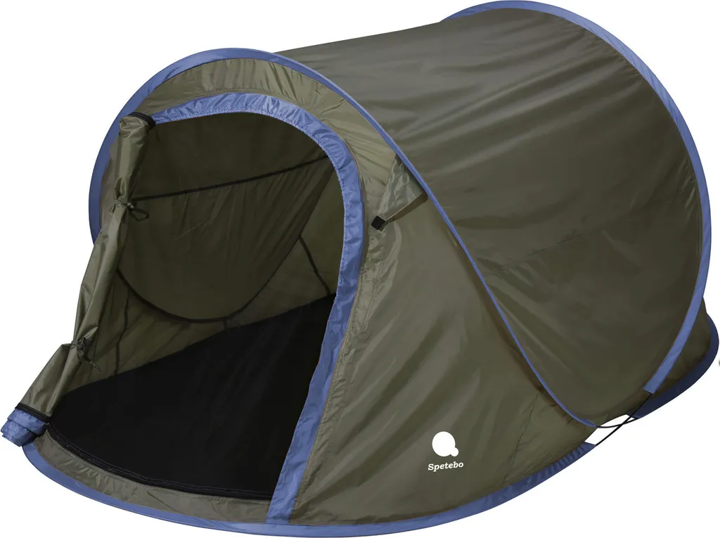 Tente de Camping 2 Places Pop Up Verte - Idéale pour Randonnée et Bivouac