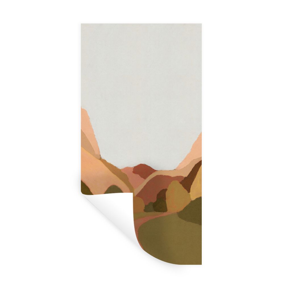 MuchoWow Wandtattoo Wandsticker Wandaufkleber Natur - Landschaft - Abstrakt - Kunst 80x160 cm Selbstklebend und Repositionierbar - Sticker - Deko...