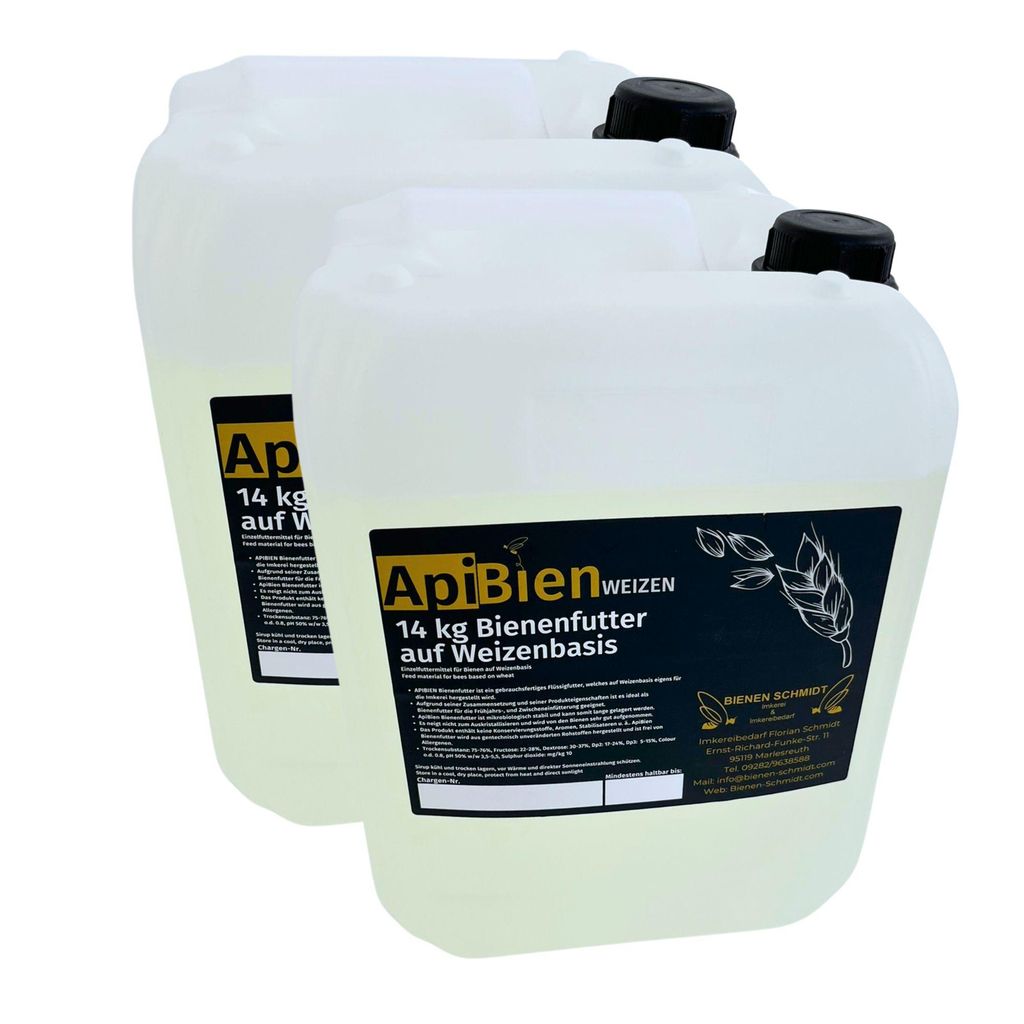2x APIBIEN Bienenfutter Sirup 14 kg flüssig im Kanister Produktbild 