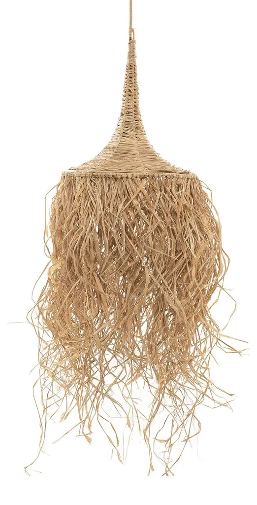 Suspension rotin marron 40cm - Éclairage anti-éblouissement naturel