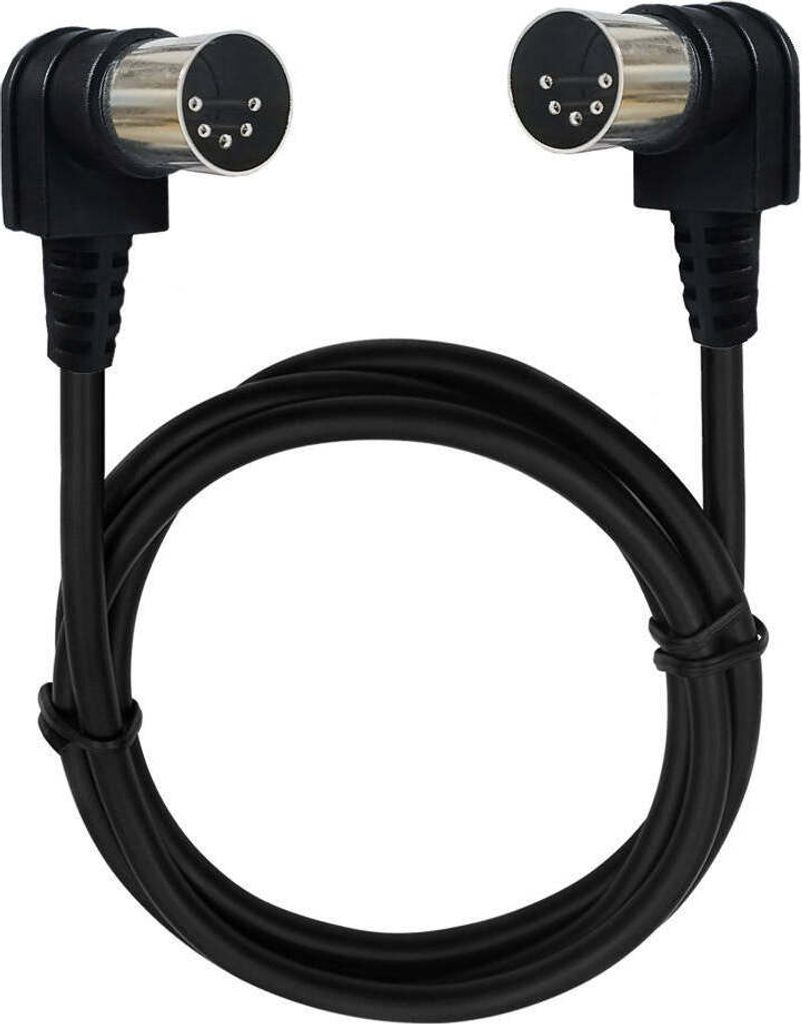 SYSTEM-S MIDI Kabel 3 m Din 5 Pin Stecker zu Stecker Winkel
