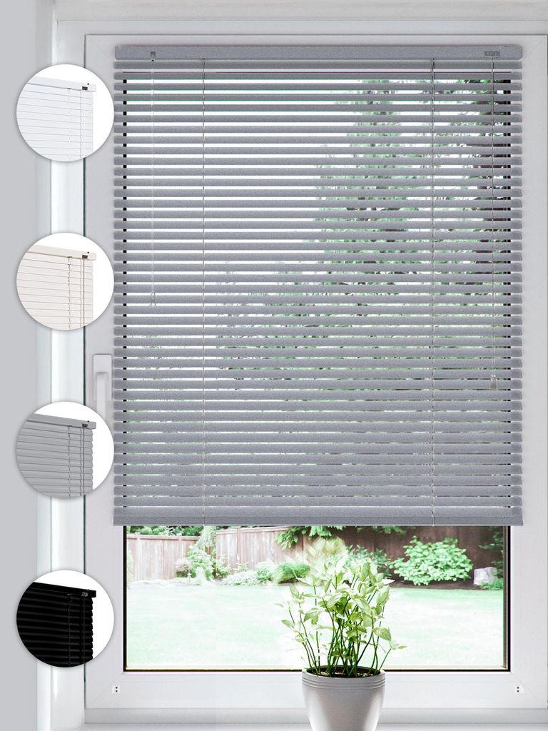 SONELLO Aluminium Jalousie 40cm x 220cm Silber Alu Jalousie Klemmfix ohne Bohren Sichtschutz Blendschutz Lichtschutz Sonnenschutz für Fenster und ...