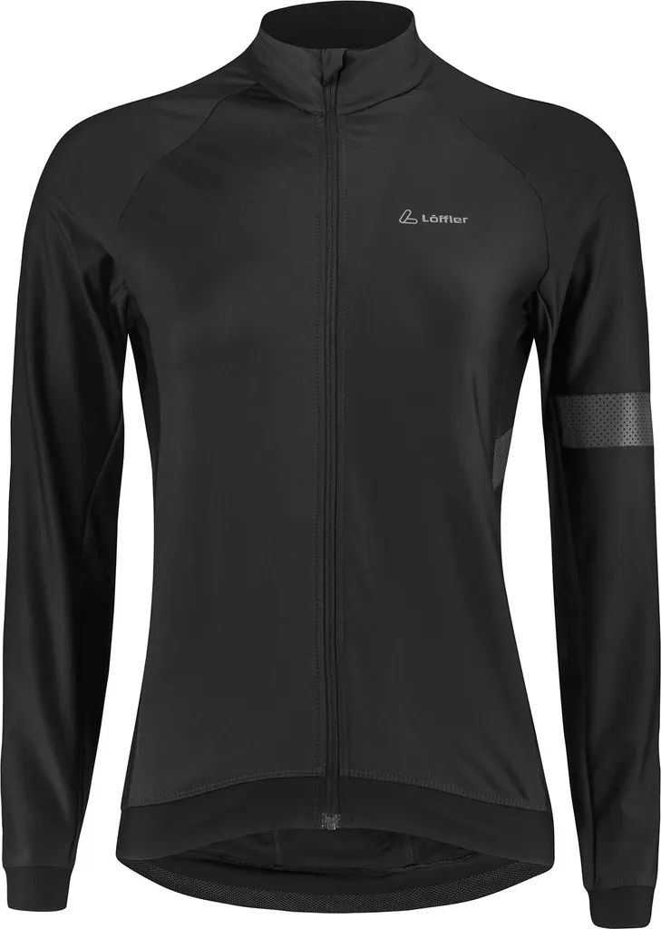 Maillot vélo respirant Löffler Capitana noir manches longues femme