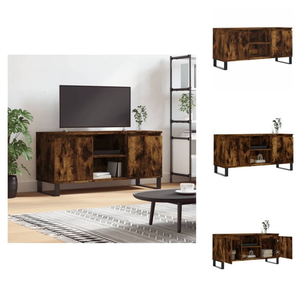 vidaXL TV-Schrank Räuchereiche 104x35x50 cm Holzwerkstoff - TV-Möbel