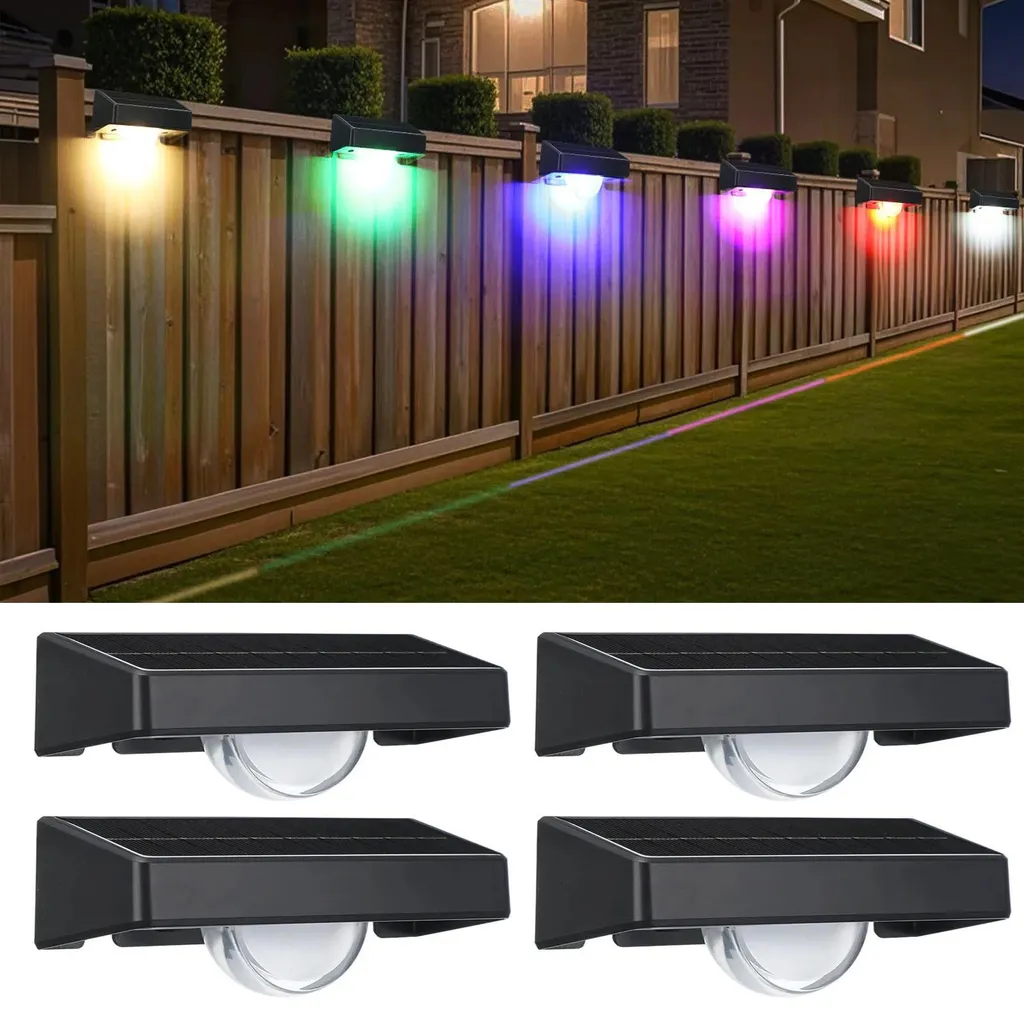 Applique murale LED solaire IP65 en ABS et verre borosilicaté - 15cm
