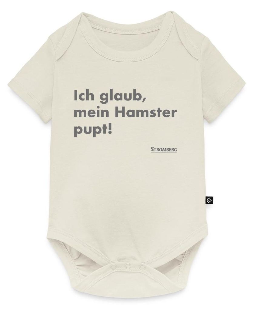 Spreadshirt Stromberg Zitat Ich Glaub, Mein Hamster Pupt Kurzarm Tages Baby Body, 86 (12-18 M.), Naturweiß