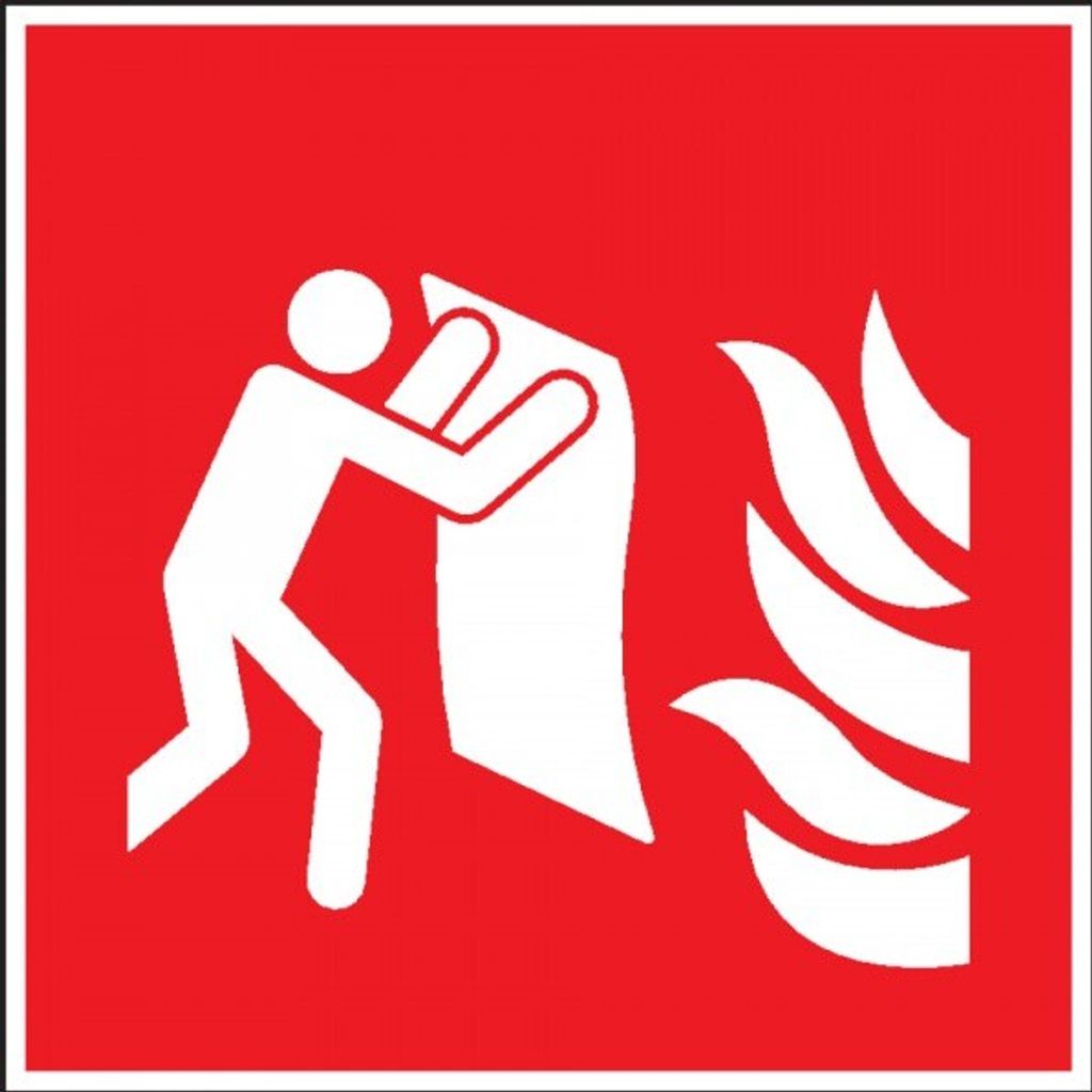 Dreifke Aufkleber I Brandschutzschild Feuerlöschdecke, Folie, selbstklebend,...