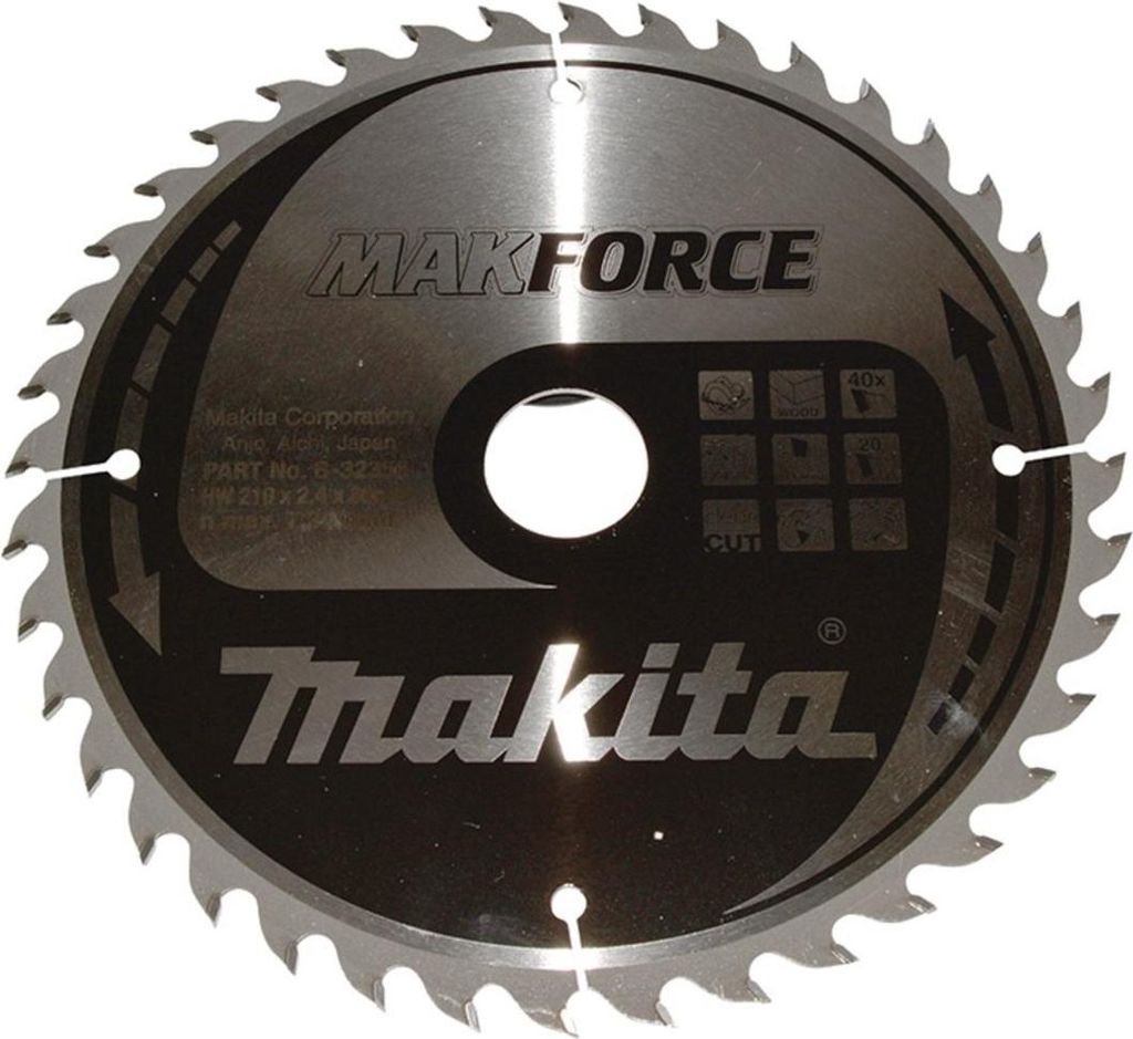 Makita Kreissägeblatt MAKFORCE 210/30 mm, 40 Zähne, 1,6 mm, Holz