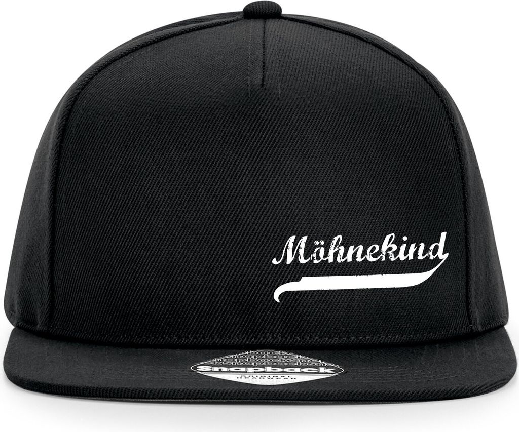 Hellweg Druckerei Snapback Cappy Möhnekind Vintage Geschenk Black Möhnekind Mode