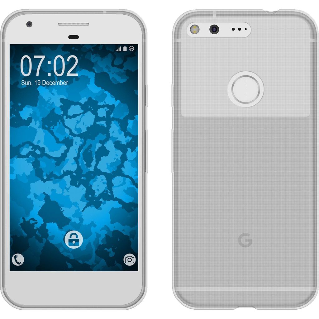 PhoneNatic Case kompatibel mit Google Pixel - Crystal Clear Silikon Hülle transparent + 2 Schutzfolien