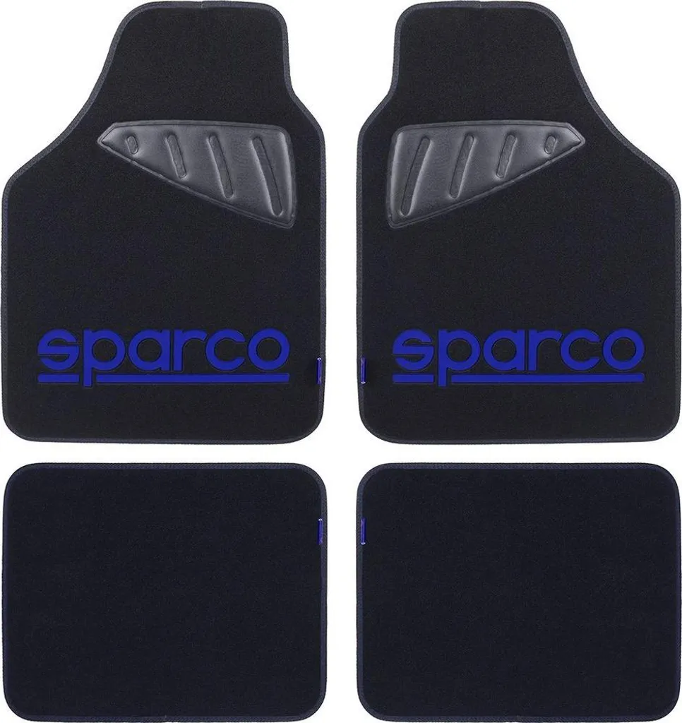 Tappetini Auto Sparco SPC19 Nero Blu | Protezione Moquette Lavabile